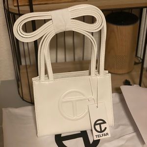 WHITE TELFAR MINI BAG
